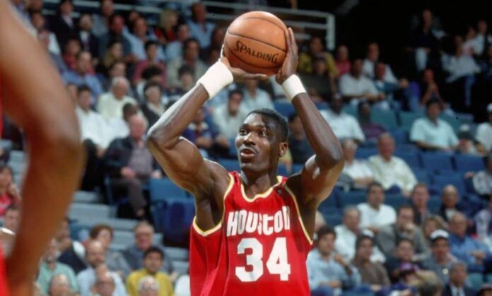 Hakeem Olajuwon of the Houston Rockets