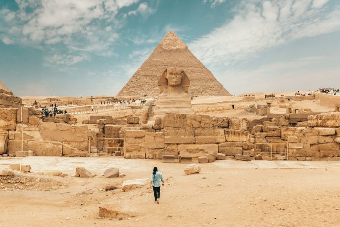 Pyramid of Giza in Cairo, Egypt