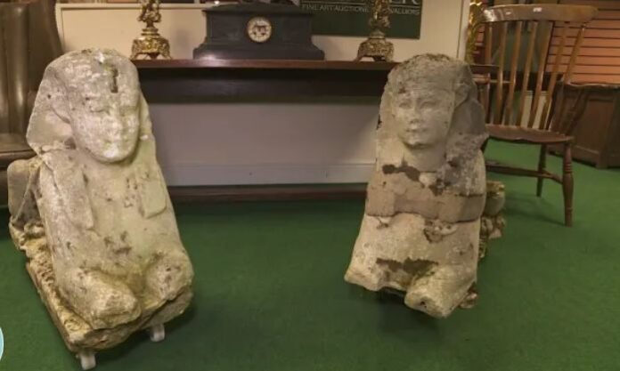 Neglected Ancient Egyptian Sculpture in a Garden Turns Out to Be Real